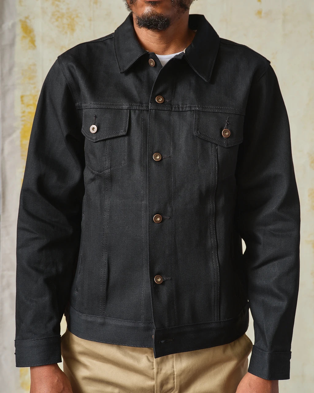 Denim Jacket - Black Selvedge Denim -13.5 oz.