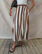 Portside Striped Midi Skirt
