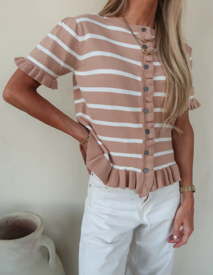 Jeselle Striped Cardigan