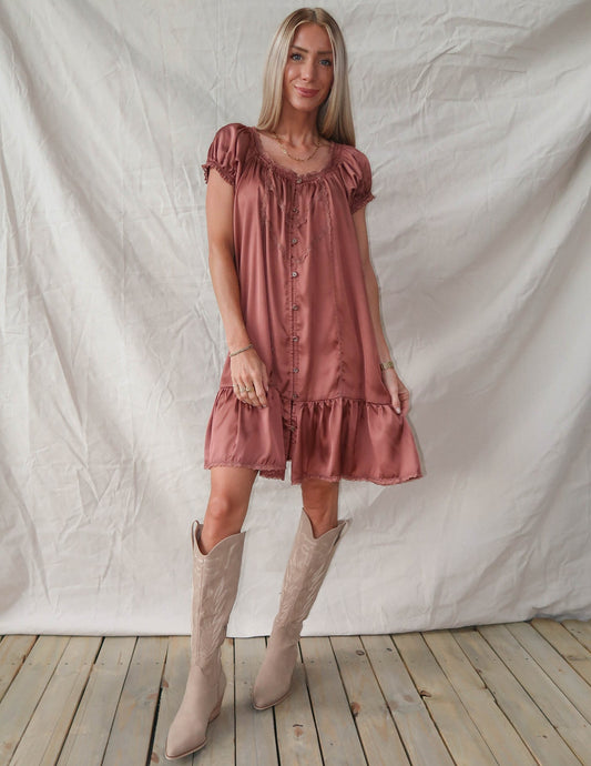 Golden Hour Satin Dress