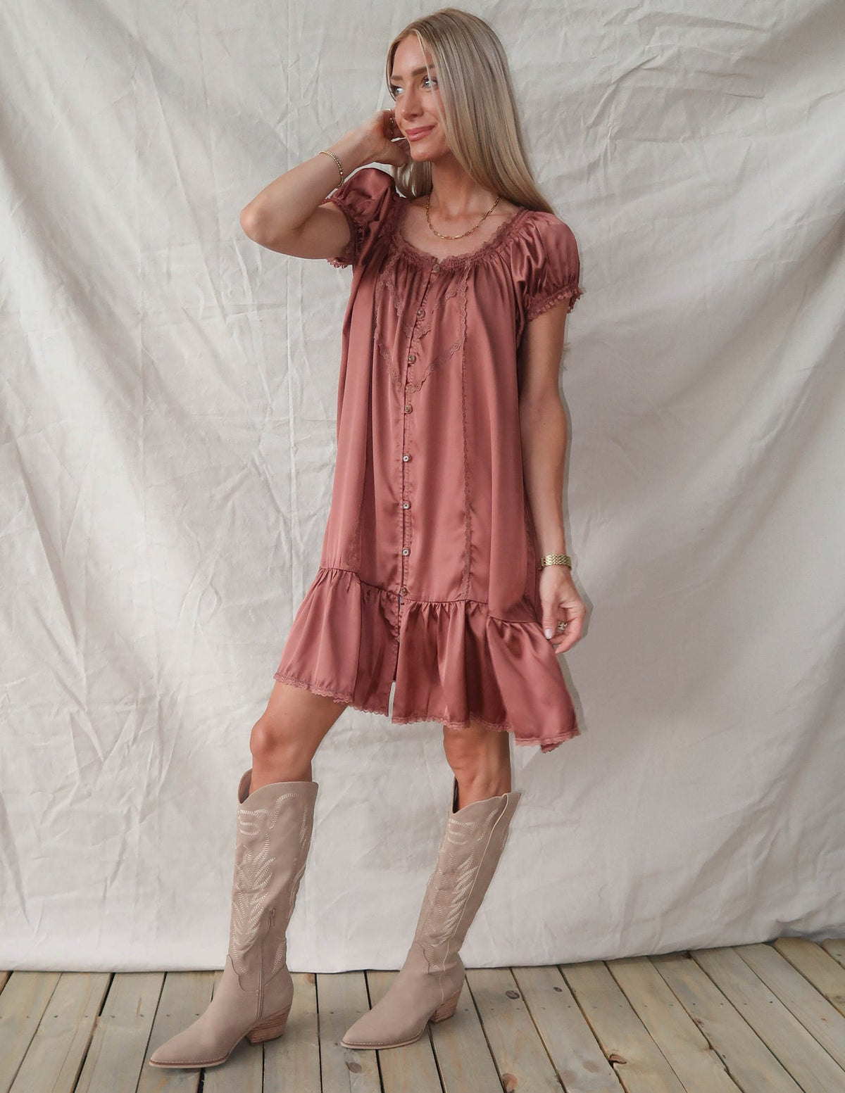 Golden Hour Satin Dress