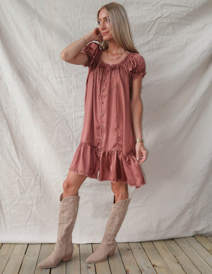Golden Hour Satin Dress