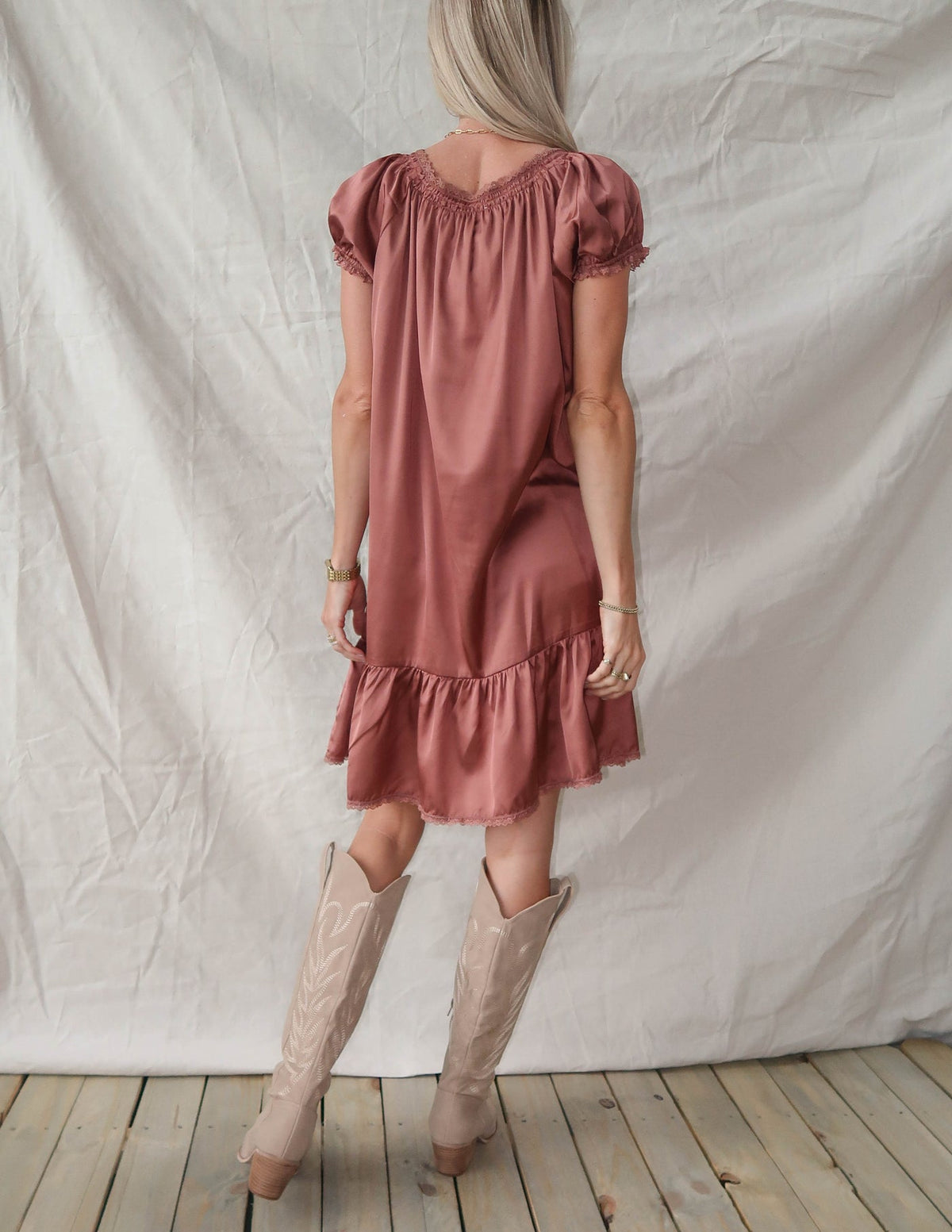 Golden Hour Satin Dress