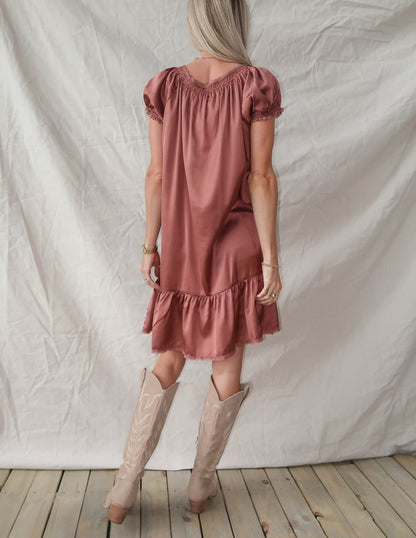 Golden Hour Satin Dress