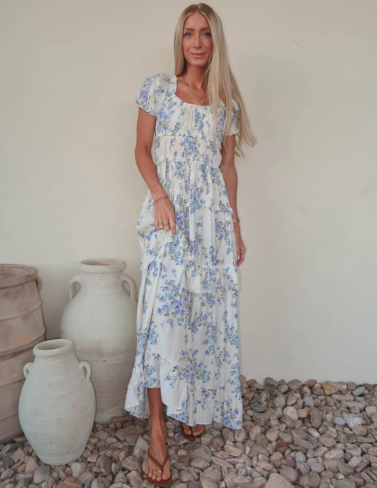 Katy Floral Tiered Dress