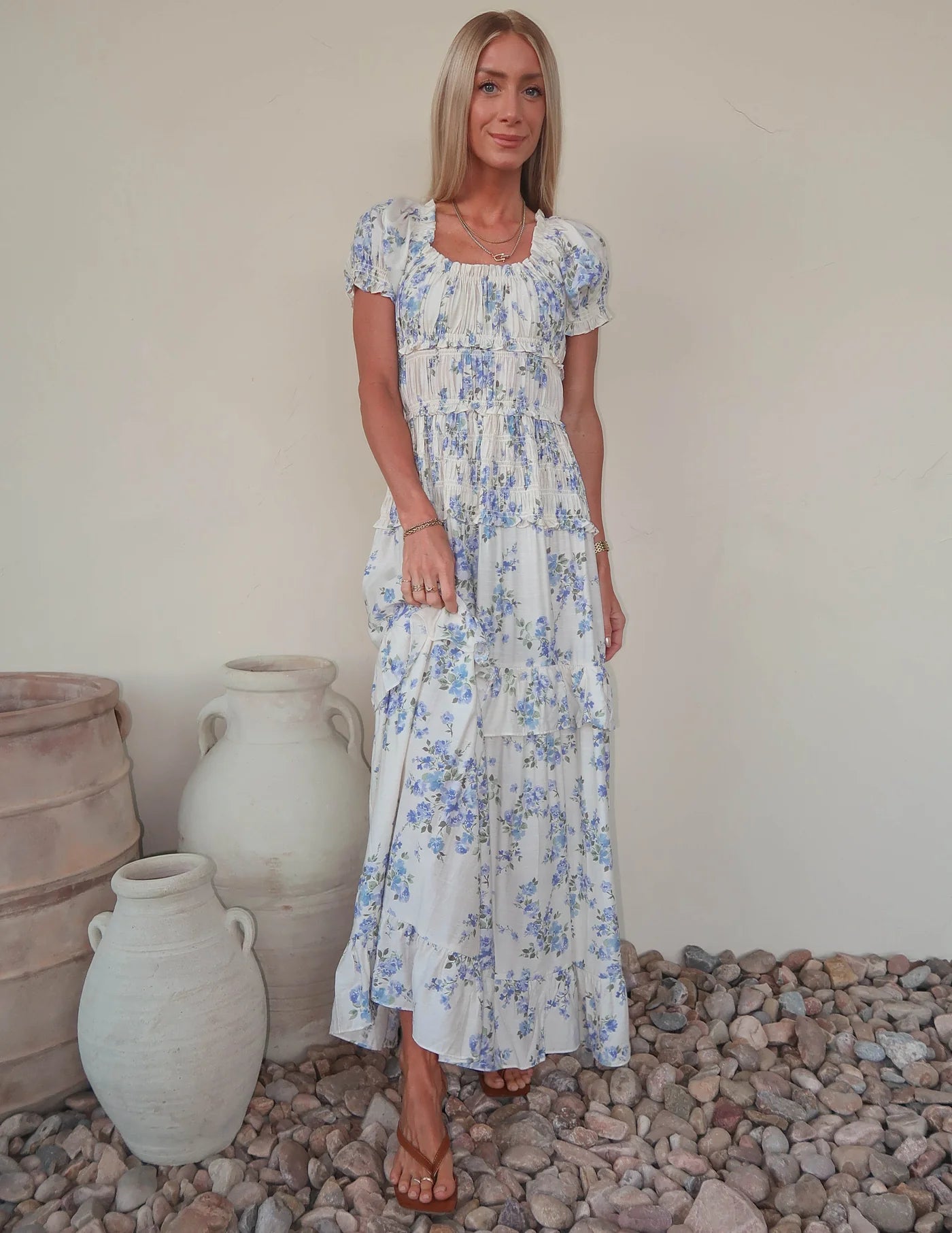 Katy Floral Tiered Dress