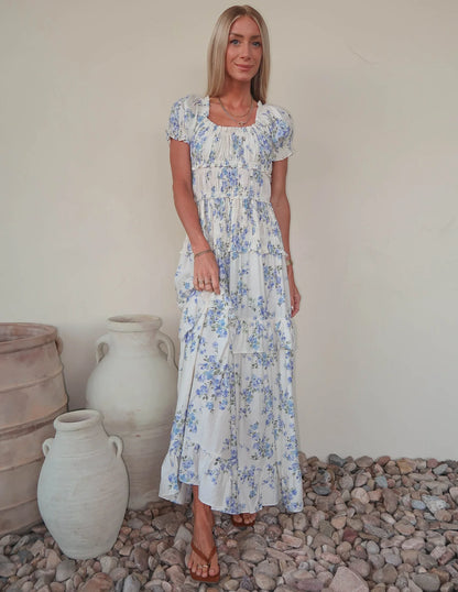 Katy Floral Tiered Dress