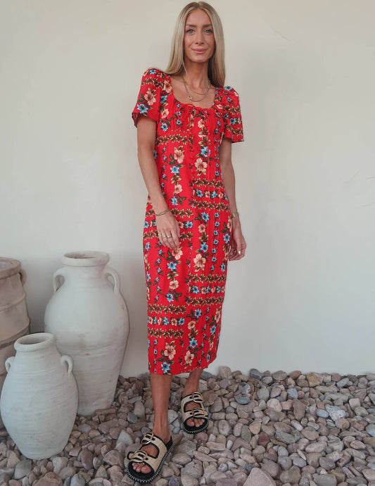 Cara Floral Puff Sleeve Dress