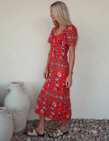 Cara Floral Puff Sleeve Dress