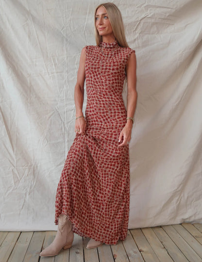 Saffron Bloom Maxi Dress
