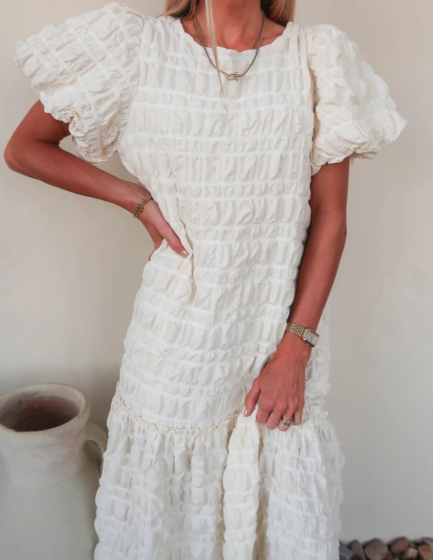 Janine Textured Dress