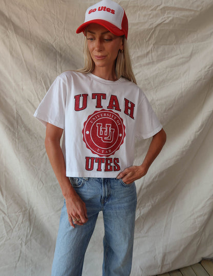 Utah Retro Play Crop Top