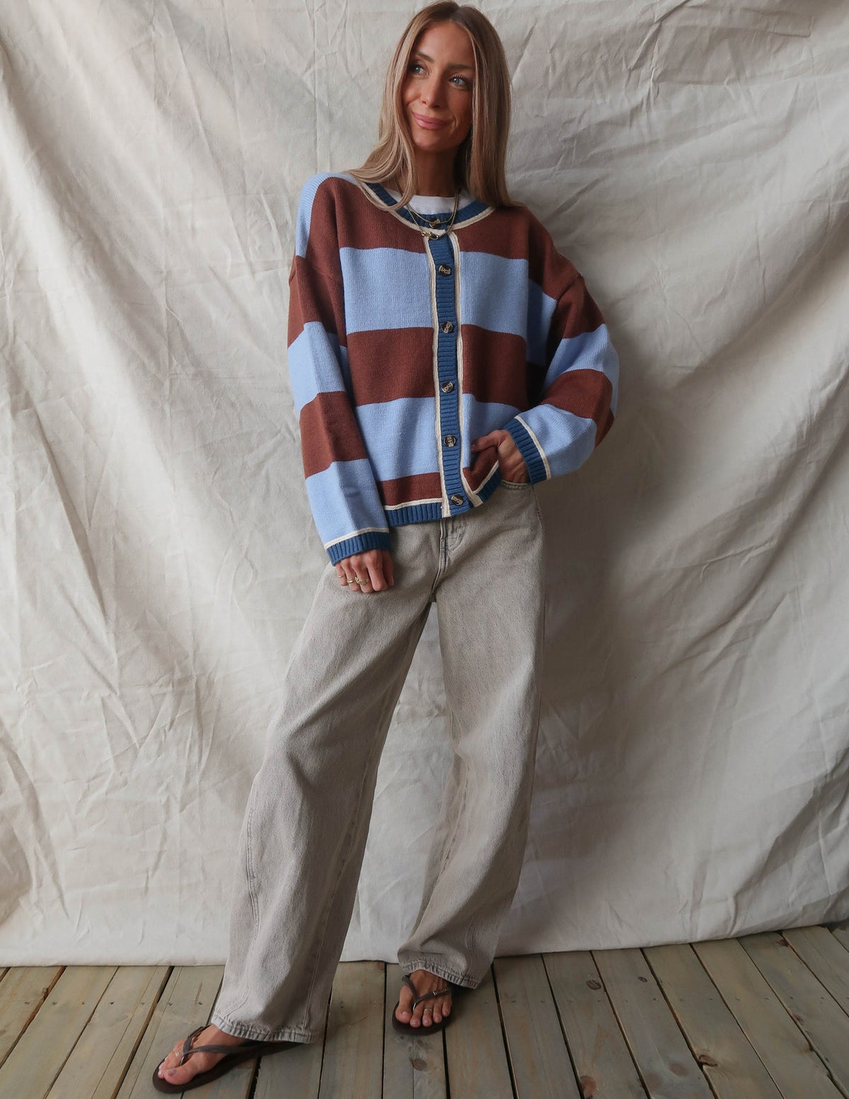 Woodland Stripe Sweater Cardigan