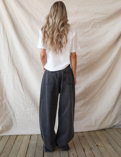 Blackout Barrel Leg Jeans