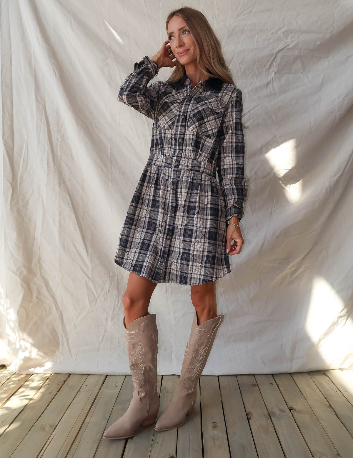 Alessia Plaid Dress