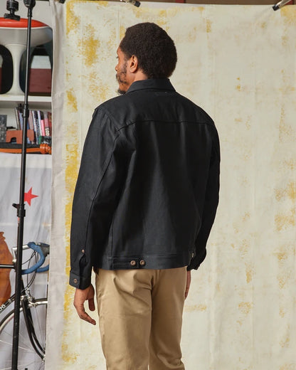 Denim Jacket - Black Selvedge Denim -13.5 oz.