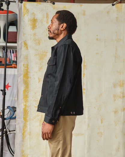 Denim Jacket - Black Selvedge Denim -13.5 oz.
