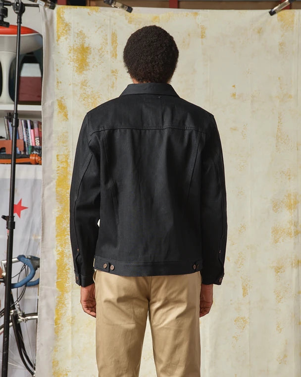 Denim Jacket - Black Selvedge Denim -13.5 oz.